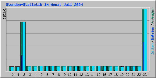 Stunden-Statistik im Monat Juli 2024