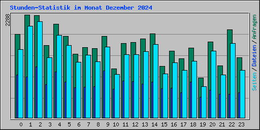 Stunden-Statistik im Monat Dezember 2024