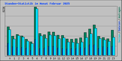 Stunden-Statistik im Monat Februar 2025